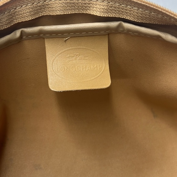 Longchamp Large Double Handle Clutch Zipper Nylon Dopp Bag Made in France - Picture 13 of 14